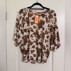 First Love Cow print top